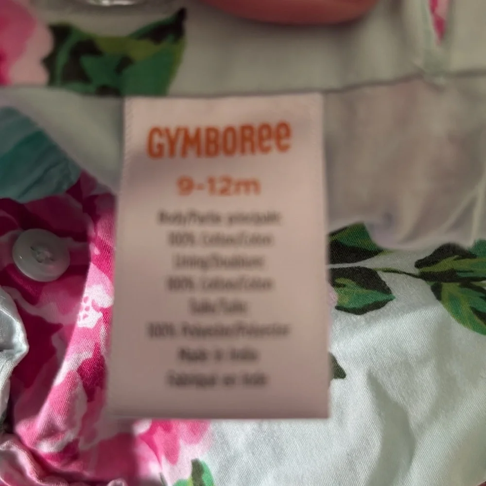 GYMBOREE FLORAL DRESS, 9-12 months
